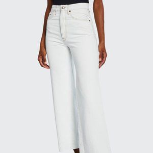 RE/DONE Originals Bleach Light Wide Leg Crop Jeans